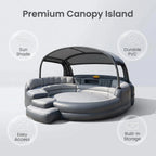 Inflatable Outdoor Lounge Sofa with Canopy