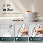 Stainless Steel Handheld Milk Frother Silver