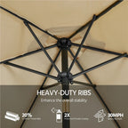 95 H Push-Button Tilt Market Umbrella